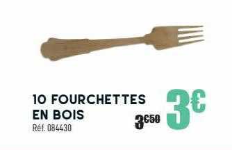 10 Fourchettes En Bois