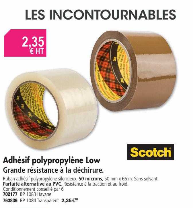 adhésif polypropylène low