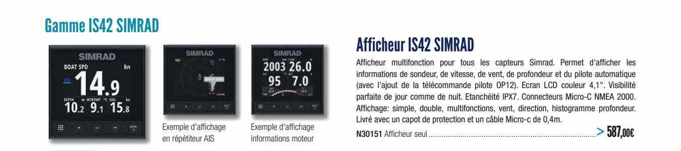 afficheur is42 simrad
