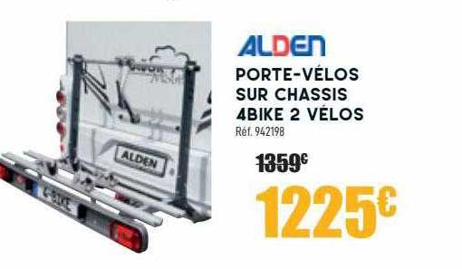 alden porte-vélos sur chassis 4bike 2 vélos