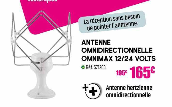 antenne omnidirectionnelle omnimax 12-24 volts