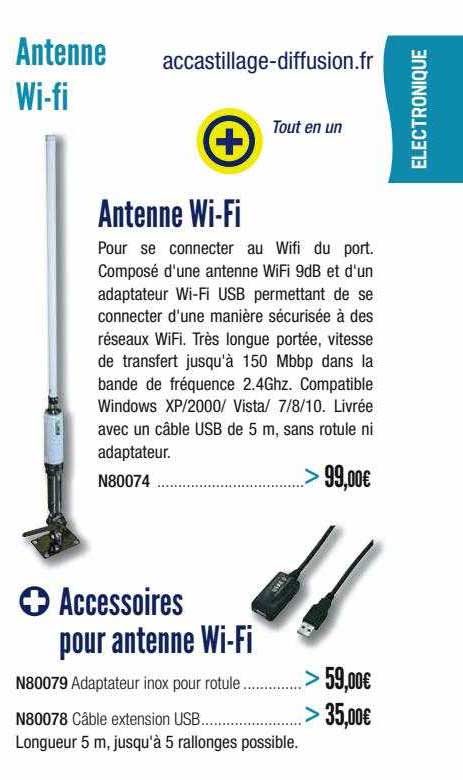 antenne wi-fi ou accessoires pour antenne wi-fi