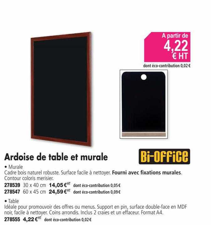 ardoise de table et murale bi-office