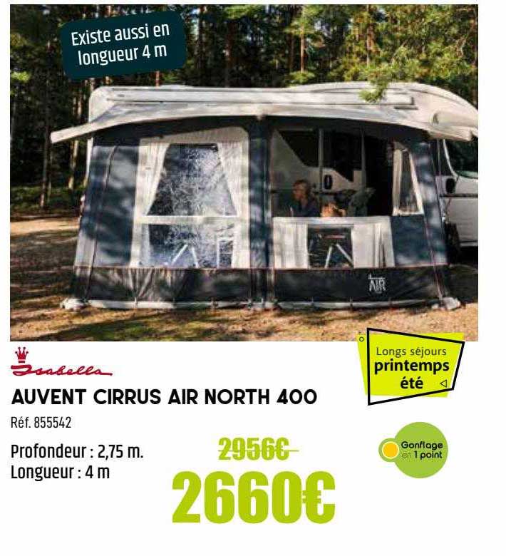 auvent cirrus air north 400