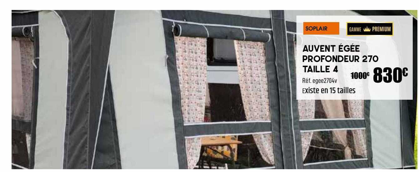 auvent égée profondeur 270 taille 4