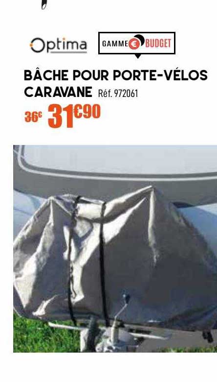 bâche pour porte-vélos caravane optima