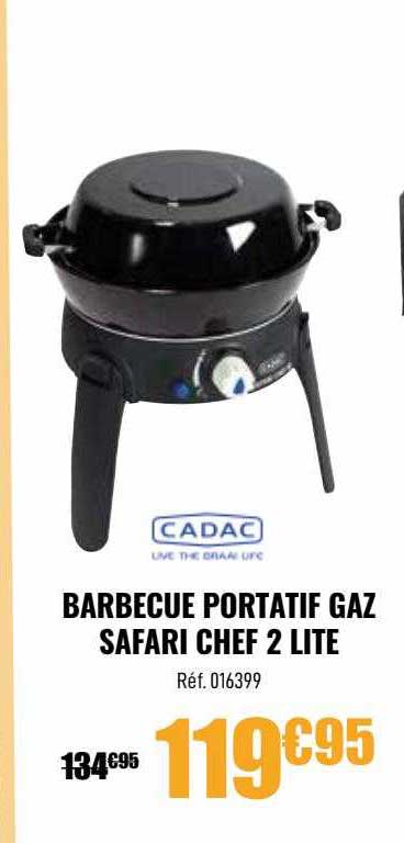 barbecue portatif gaz safari chef 2 lite cadac