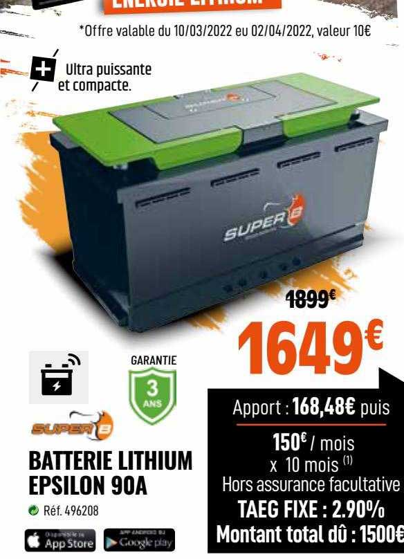 batterie lithium epsilon 90a
