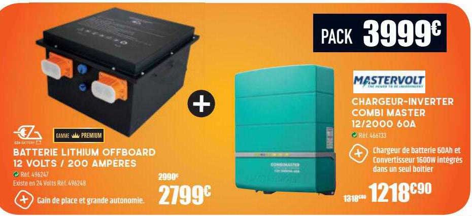 batterie lithium offboard 12 volts ou 200 ampères
