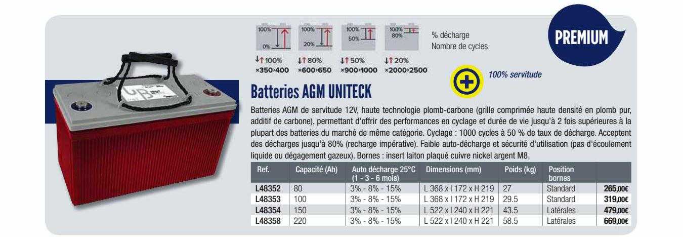 batteries agm uniteck
