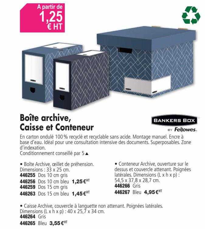 boîte archive, caisse et conteneur