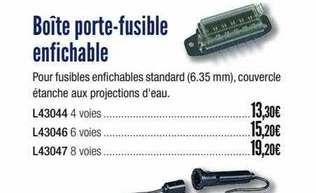 boîte porte-fusible enfichable