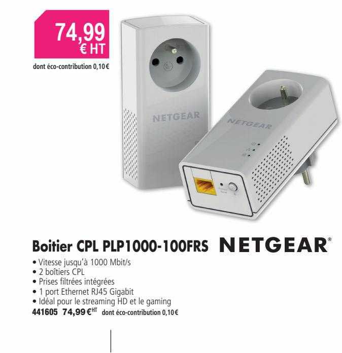 boitier cpl plp 1000-100frs netgear