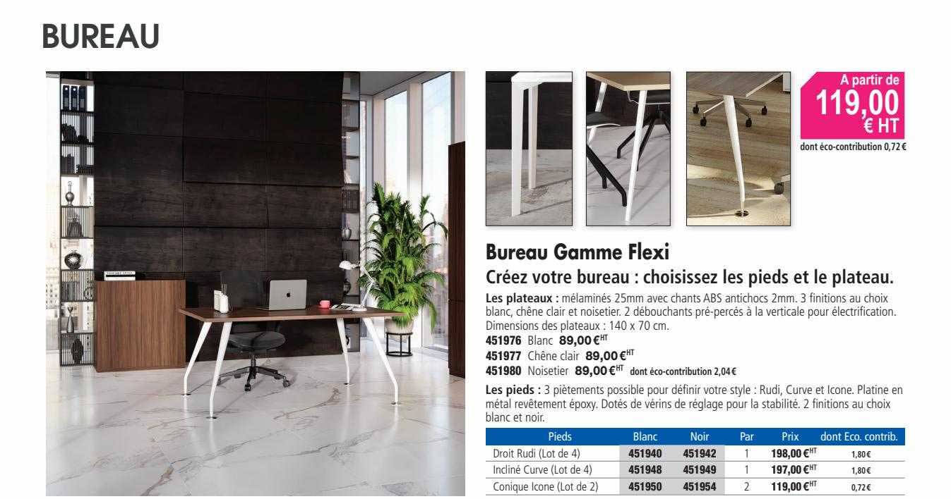 bureau gamme flexi