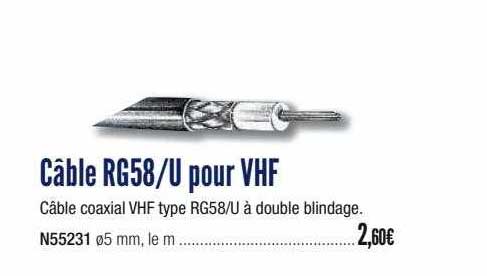 câble rg58.u pour vhf