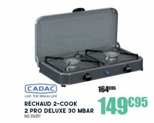 Cadac Réchaud 2-cook 2 Pro Deluxe 30 Mbar