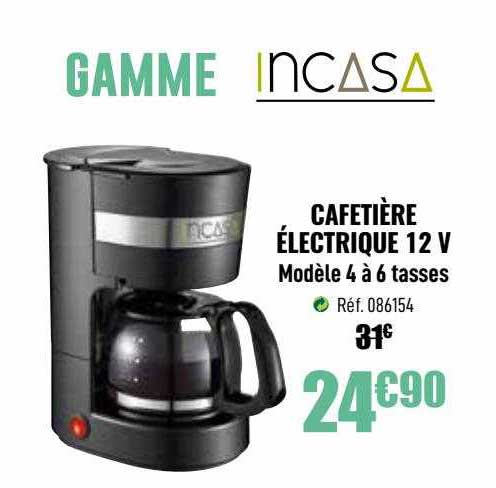 cafetière électrique 12 v incasa