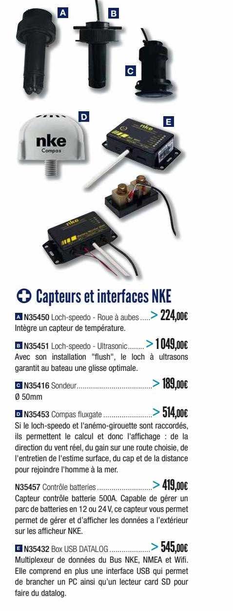 capteurs et interfaces nke