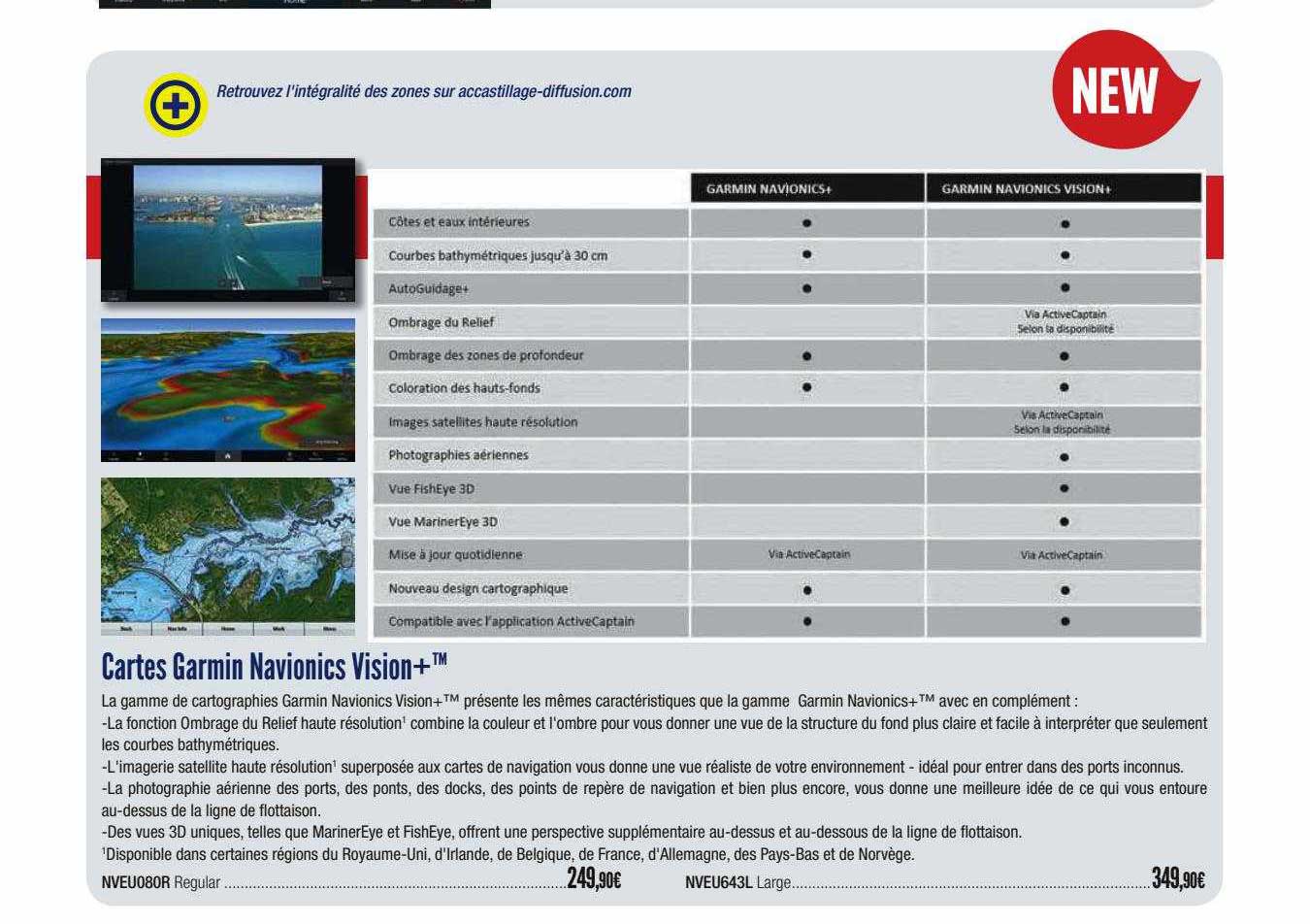 cartes garmin navionics vision+