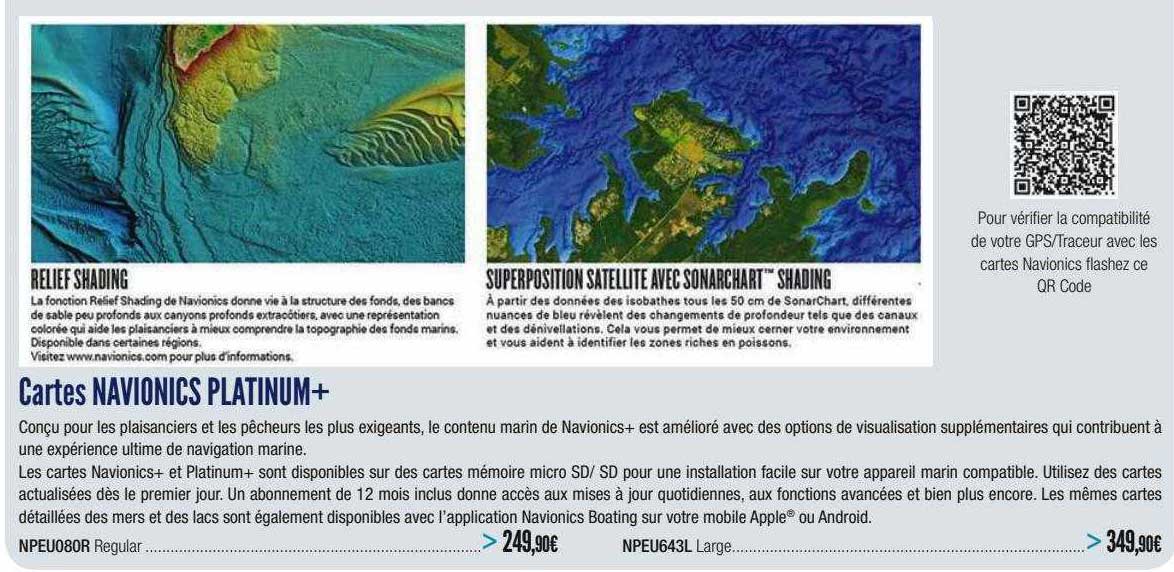 cartes navionics platinum+