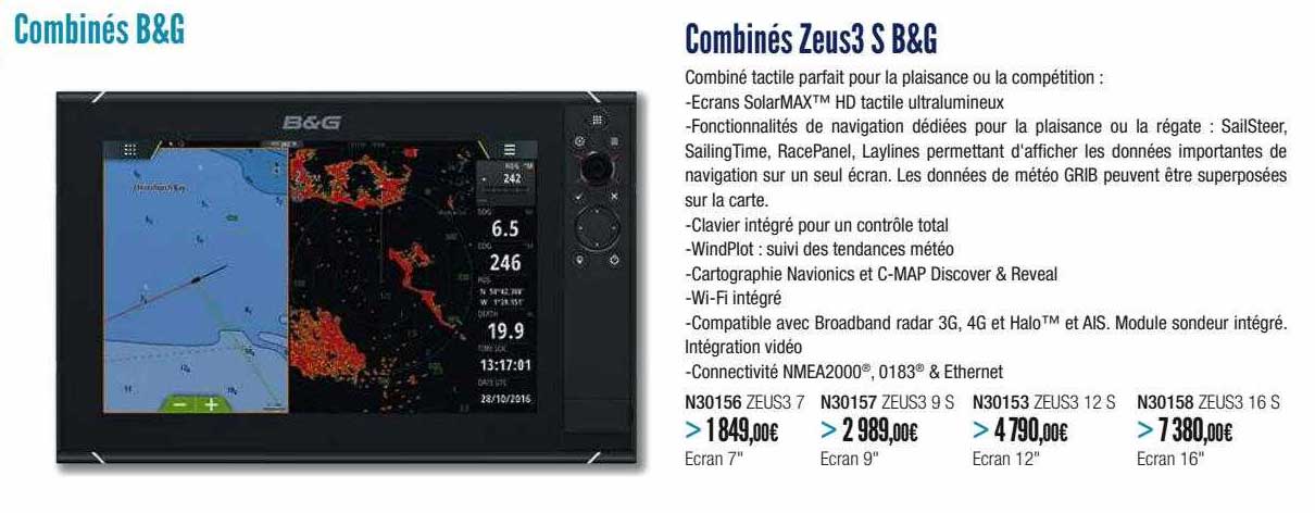 combinés zeus3 s b&g