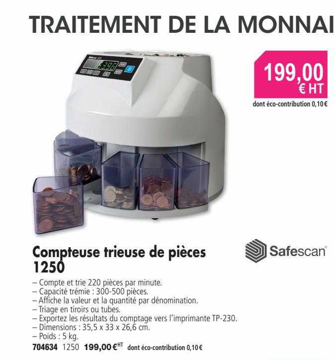 compteuse trieuse de pièces 1250