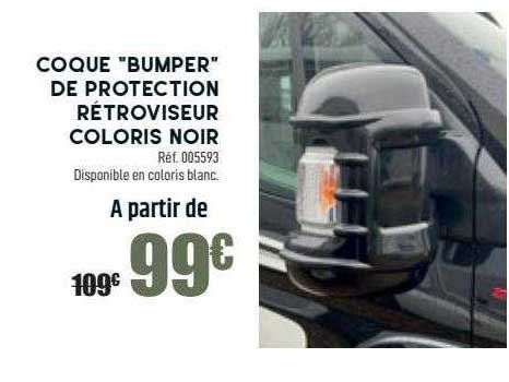 coque "bumper" de protection rétroviseur coloris noir