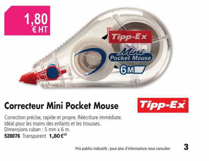 correcteur mini pocket mouse