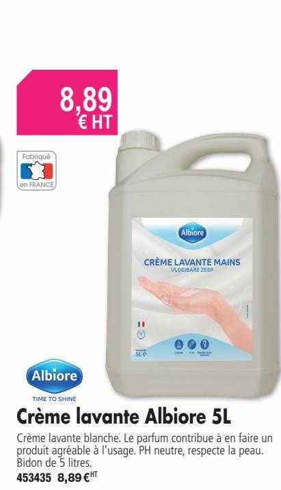 crème lavante albiore