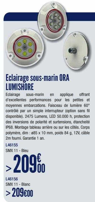 eclairage sous-marin ora lumishore