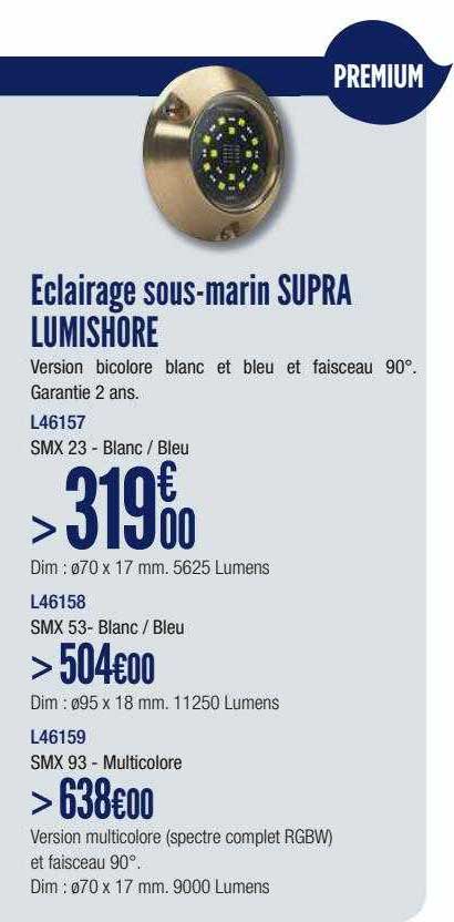 eclairage sous-marin supra lumishore
