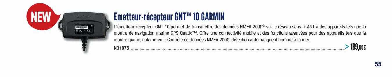 emetteur-récepteur gnt 10 garmin