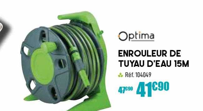 enrouleur de tuyau d'eau 15m optima
