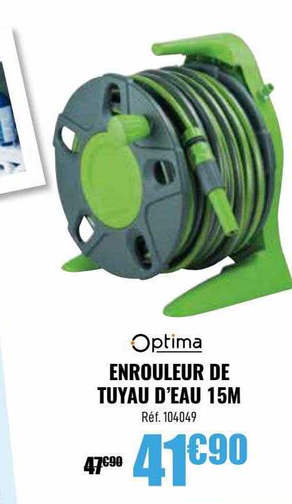 enrouleur de tuyau d'eau 15m optima