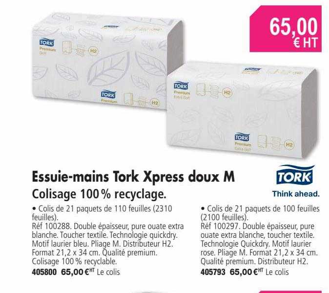 essuie-mains tork xpress doux m