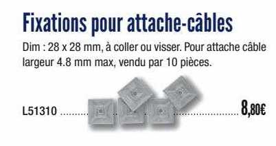fixations pour attache-câbles