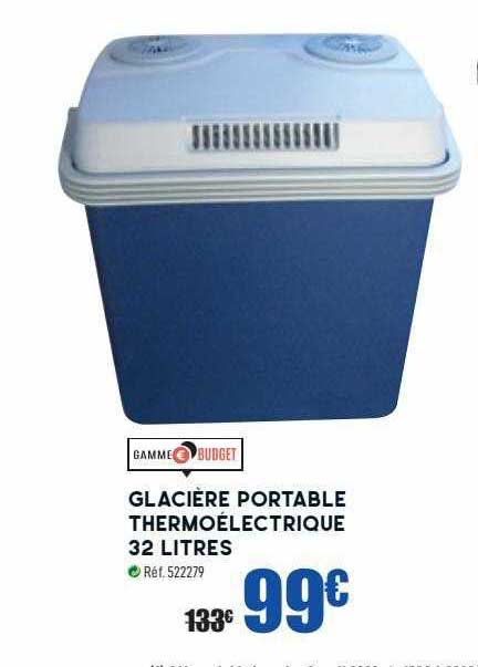gamme budget glacière portable thermoélectrique