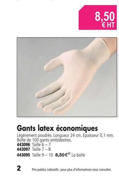 gants latex économiques
