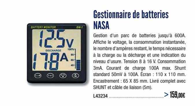 gestionnaire de batteries nasa
