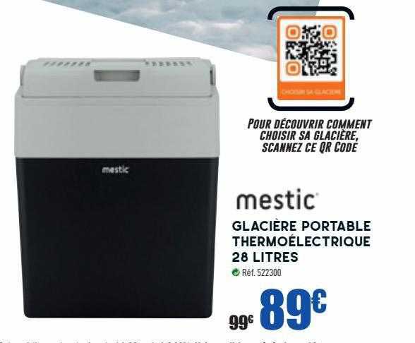 glacière portable thermoélectrique mestic