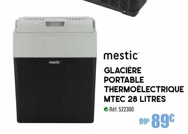 glacière portable thermoélectrique mtec 28 litres mestic