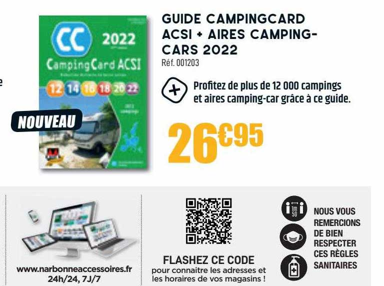 guide campingcard acsi + aires camping-cars 2022