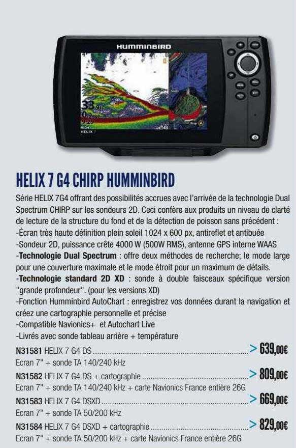 helix 7 g4 chirp humminbird