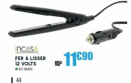 incasa fer à lisser 12 volts