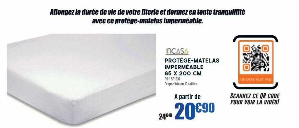 incasa protége-matelas imperméable