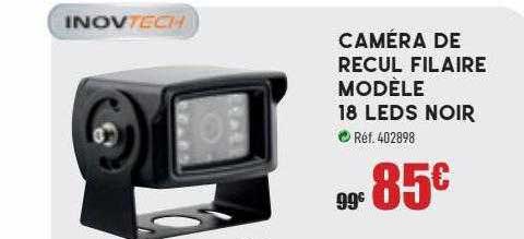 inovtech caméra de recul filaire modèle 18 leds noir