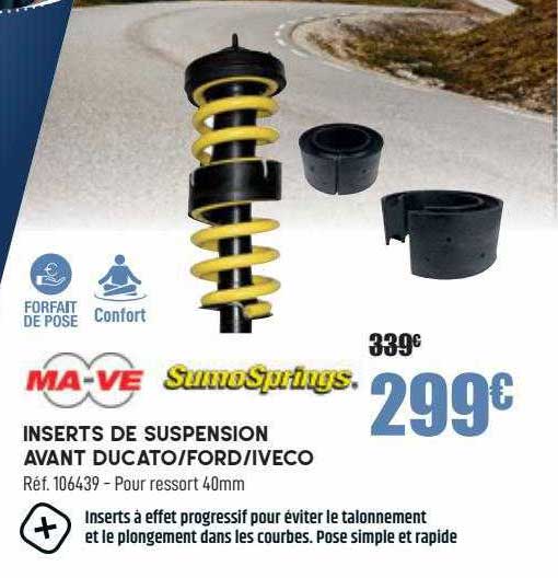 inserts de suspension avant ducato, ford ou iveco
