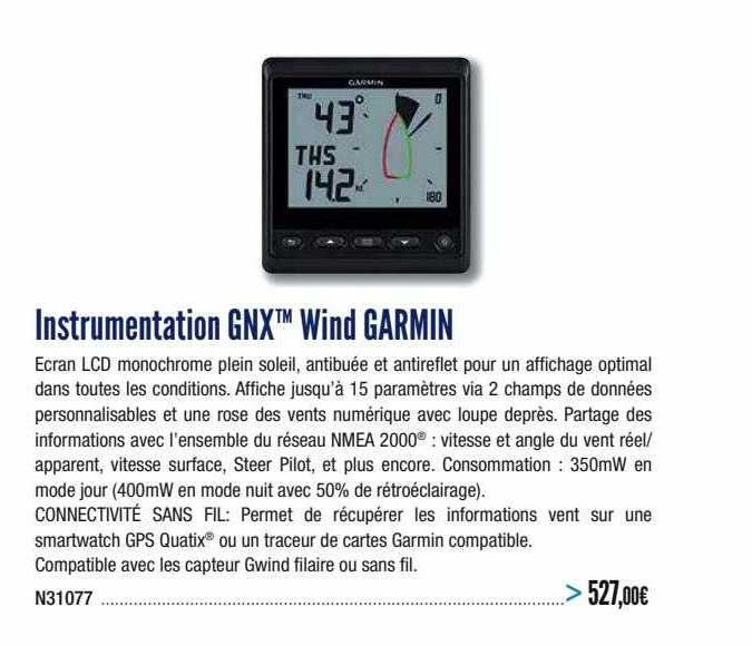instrumentation gnx wind garmin