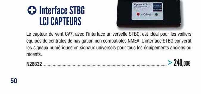 interface stbg lcj capteurs