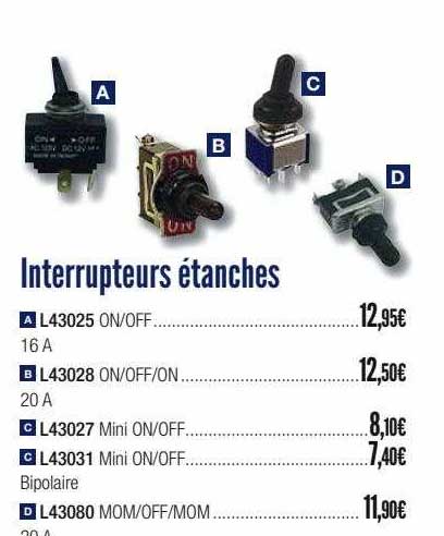 interrupteurs étanches